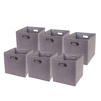 China Non Woven Modern Foldable Cube Storage Clothes Box Felt Storage Cube Bins for sale