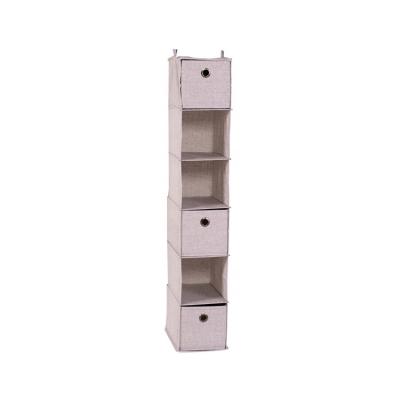 China Multi-Color Sustainable 6 Shelf Closet Storage Organizer Hanging Accessory Shelves Removable Closet Organizer for sale