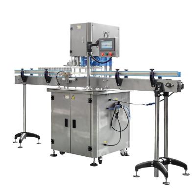 China 50 Food Cans Per Minute Servo Driven Single Head Automatic Can Sealer Machine for sale