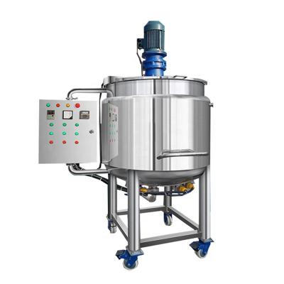 China Automatic Electric Heating Mixing Tank Homogenizer Liquid Mixing Tank With Agitator for sale