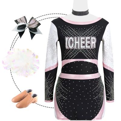 China 250gsm 2022 Leading Fabric 2022 Girls College Belle Uniforms Cheer Costume Wholesale Cheer Dress Cheerleading Uniforms for sale