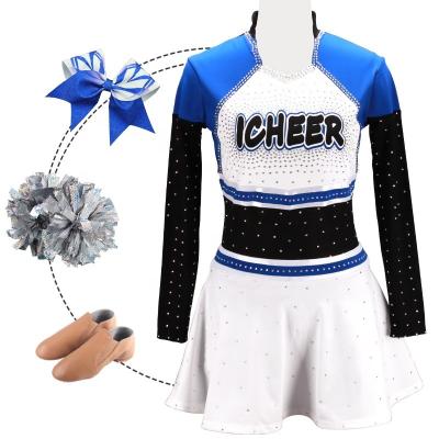 China New 250gsm Fabric Perfessional Cheer Costumes Free Design Your Style Cheerleading Uniforms Accept Any Uniforms Cheerleader Wear Long Sleeve for sale