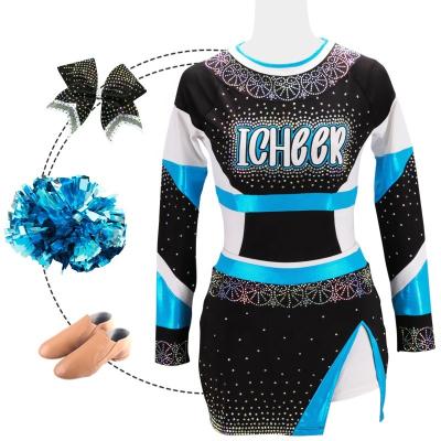 China 250gsm Cloth Children Cheerleading Uniforms for Youth Boys Girls Panel Cheerleading Uniforms by ab Crystal All Star Dancing Uniforms for sale