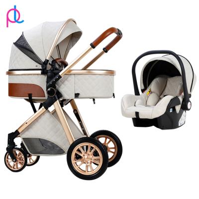 China Oxford CE 3 in 1 Boy Luxury Stroller Customized Canvas Frame for sale