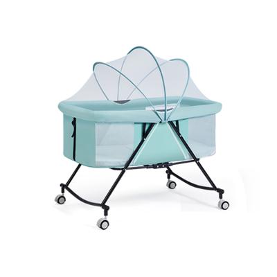 China Modern Portable Folding Travel Baby Crib Outdoor Cradle Bed Accept Custom Color for sale