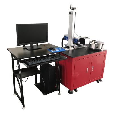 China Laser Marking Rotary Laser Marking Engraving Machine For Pipe Fittings Flanges And Turbine Components for sale