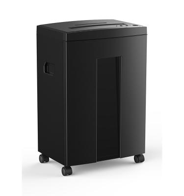 China WOLVERINE 10-Sheet 40 Minute Run Time Cross Cut Paper Shredder For Home Office P-5 High Security Level Heavy Duty Black Normal for sale