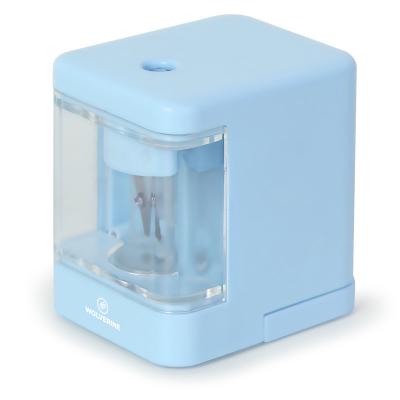 China Automatic ABS SUNWOOD Electric Pencil Sharpener For Kids Classroom Plastic Battery Operated With Blue USB Line for sale