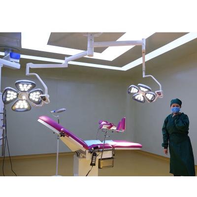 China Portable Metal Hospital AKL-LED SZ4/SZ4 Dual Head LED Ceiling Operating Room Surgical Light for sale