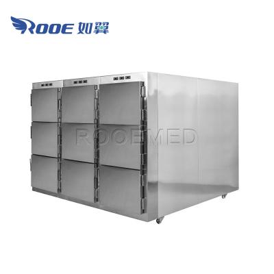 China American Style GA309 Burial 9 Body Cryogenic Freezer Refrigerator Mortuary Refrigerator Cabinetor for sale