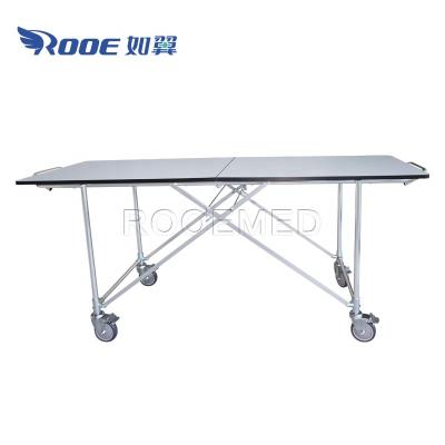 China GA204A American Style Folding Corpse Autopsy Dissection Mortuary Dressing Embalming Table for sale