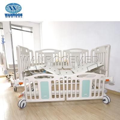 China BAM202C Contemporary Medical Pediatric Hospital Bed 2 Cranks Manual Adjustable Children Bed With Guardrails for sale