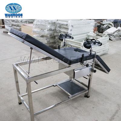 China A-2005C Metal Gynecology Examination Delivery Hospital Bed Medical Obstetric Table With Drawer for sale