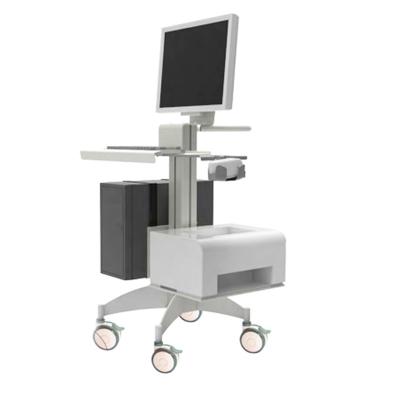 China Hospital Trolley BWT-001J Medical Simple Mobile Laptop Workstation Trolley For Health Care for sale