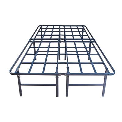 China Storage Iron Queen Size Modern Design Wrought Metal Foldable Bed Frame for sale