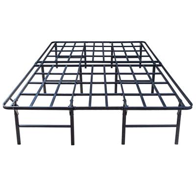 China Storage Bedframe Queen Frame King Size Modern Folding Iron Metal Foldable Bed With Storage for sale