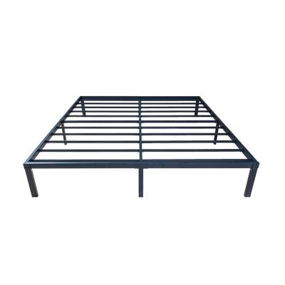 China Storage Iron Metal Double Design No Boxspring King Size Modern Platform Bed Frame for sale