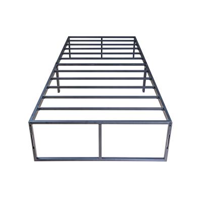 China Super Simple Storage Iron Hotel Guest Metal Platform Twin Size Storage Bed Frame for sale