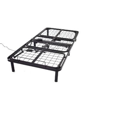 China Foldable Adjustable Height Hotel Bed Mechanismfold Iron Folding Metal Compact Single Bed for sale