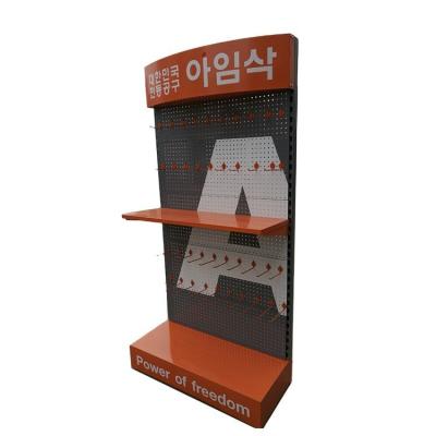 China Metal Floor Compartment Kitchen Tableware Promotion Display Rack Shelving Rack Single Side Shop Stylish Miscellaneous Metal Tool for sale