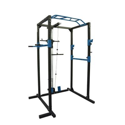 China Universal Gym Equipment Bodybuilding Power Rack Multifunctional Power Training Rack Power Rack with Lat Film Advancement for sale