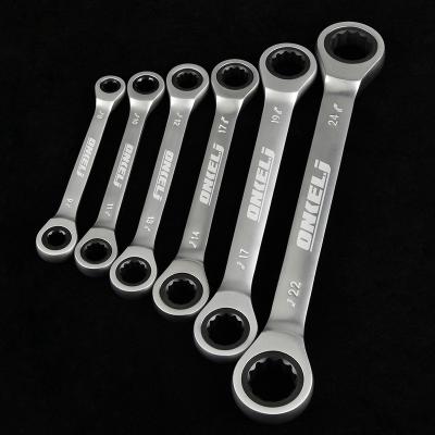 China Forked Steel Chrome Vanadium 6-2mm Repair Tools Wrench Flexible Ratchet Wrench Set For Cycling Torque Wrench Wrench for sale