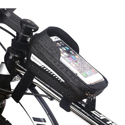 China 2021 Front View 6.5 Touch Screen Phone Case Outdoor Cycling Waterproof Cycling Rainproof Bag With Reflective Printing for sale