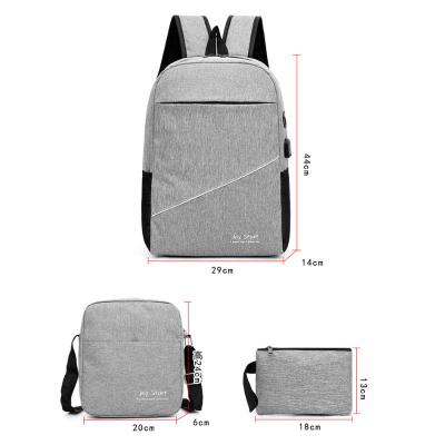 China Newest Waterproof Backpack Laptop Bag School Bag Set Backpack With USB Port for sale