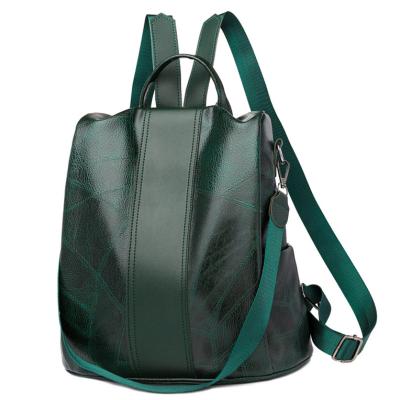 China Wholesale Waterproof Women Backpack Ladies PU Leather School Bookbag Shoulder Backpack Bags for sale