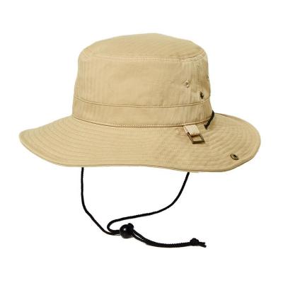 China Wholesale High Quality Multifunctional Men's Summer Fisherman Hats Custom With Strings Embroidery Logocotton Bucket Hat for sale