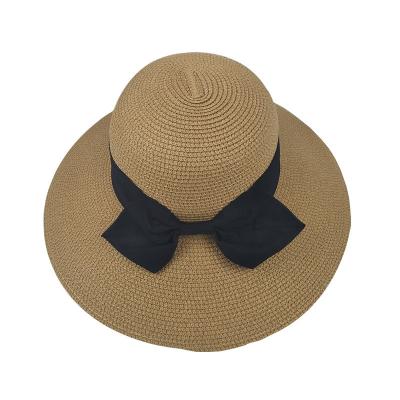 China Fashion Super Quality\Wholesale Hot Selling Comfortable\Durable New 2022 Summer Women Hollow With Bowknott Panama Beach Chic Straw Hats For for sale