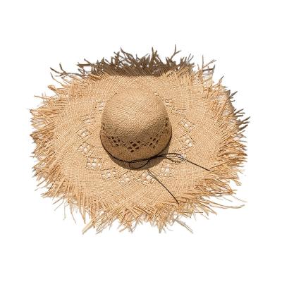 China Fashion\Summer Luxury Straw Beach Hats For Women Designer Panama Wide Oversized Raffia High Quality Custom Made Comfortable\Durable Brim for sale