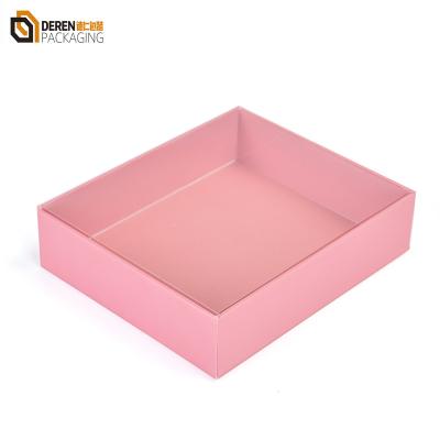 China Recycled Materials Custom Luxury Transparent Empty Rectangle Lid Flower Box With Window for sale