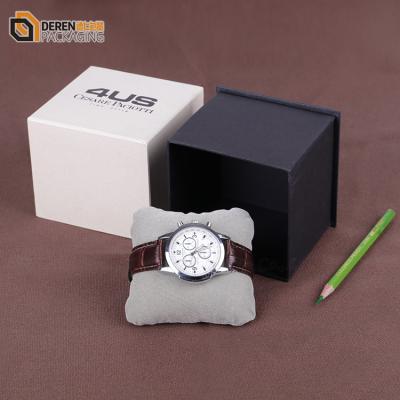 China Custom Luxury Gift Paper Cardboard Logo Watch Gift Box Watch Box Packaging With Pillow for sale