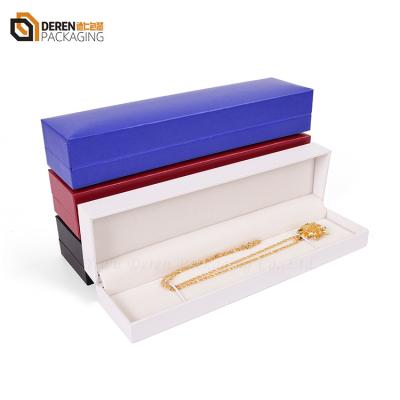 China Luxury custom hot stamping big ring bracelet earring necklace logo coffin jewelry box for sale