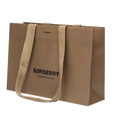 China Factory Customized Brand Recyclable Luxury White Cardboard Logo Printed Paper Bag for sale