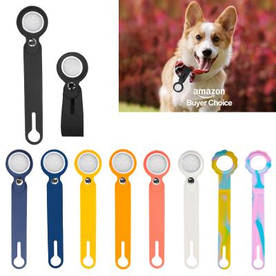 China 2021 Hot Sale Factory Whole Sale Compostable Anti-drop For Airtag Silicon Cover Pet Keychain Holder Protective Case For Apple Airtags Case for sale