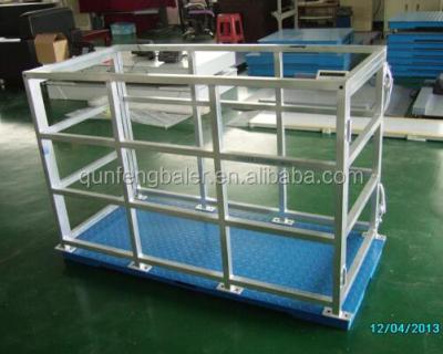 China Q235 Steel Digital Cattle Scale With Fence Structure for sale