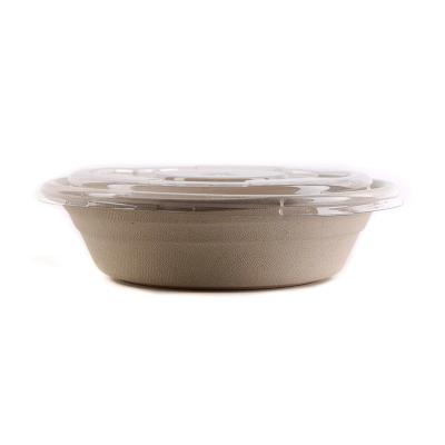 China New Style Disposable Sugarcane Paper Pulp Bowl Round Paper Bowl 60*205mm Biodegradable Salad Paper Bowl for sale