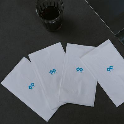 China Blank White Paper White / Dark Brown Pulp Printed Interfold Raw Materials Fast Food Paper Towel With Logo for sale