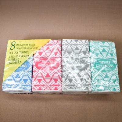 China Convenient Pocket Face Cloth Bundle Pocket Tissue White/Dark Brown 3ply for sale