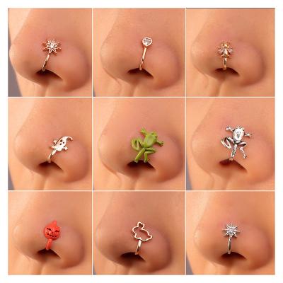 China Cute Animal Nose Ring Ring Cuffs Multi Design FASHIONABLE New Arrival Pattern Nose Face For Adults Children for sale