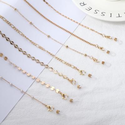 China High Quality Handmade Metal Glass Face Covering Rope Chain Gold Masking Chain for sale