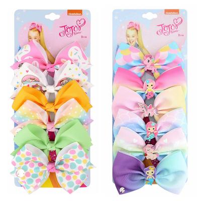 China Hot Selling Jojo Hair Bows Sweet 31 Colors Cute 6pcs/card Children Hair Bows Hair Accessories for sale