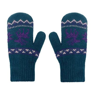 China Cozy Jacquard Knit Warm Winter Mitten Gloves Wholesale for sale