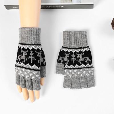 China Comfortable Fashionable Knitted Fingerless Winter Soft And Warm High Quality Acrylic Gloves for sale