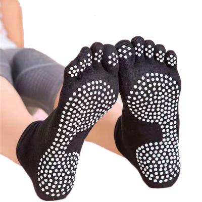 China Wholesale Quality Comfortable Not Leaking Toe Yoga Socks Color Pure Silicone Non-slip Yoga Socks for sale