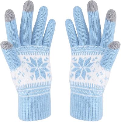 China Finger Mitten Comfortable Touch Screen Knitted Mitten Thickened Riding Windproof Mitten for sale