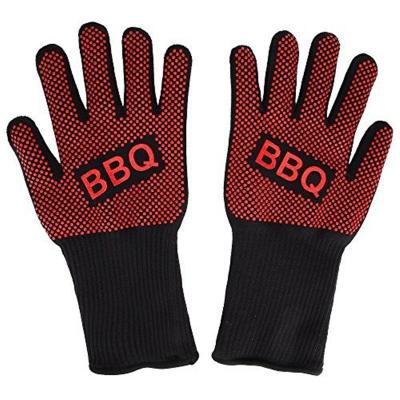 China Comfortable High Quality Fire Retardant Mitt Non-Slip BBQ Mitt For Family Kitchen BBQ Mitt for sale