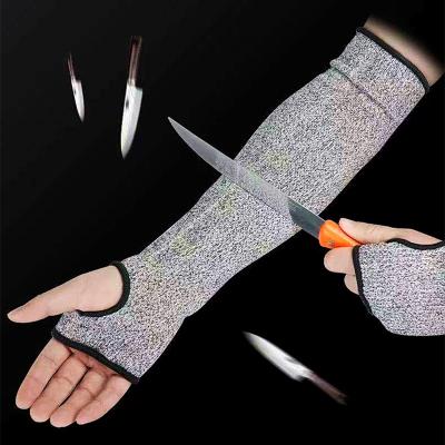 China Durable Industrial Safety Arm Protective Arm Sleeve HPPE Anti-Cut Sleeve 5 Grade Anti-Cut Protective Arm Sleeve for sale